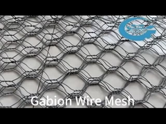กระเป๋าสตางค์ Gabion สายเหล็กคาร์บอนต่ํา ด้วยรู Mesh 60x80mm / 80x100mm / 10x12mm