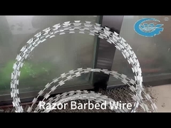 Concertina Razor Wire Coil Sharp Blade Design เพื่อป้องกันการบุกรุก