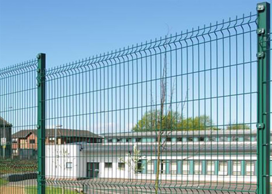 Residential Square Post 3D Triangle Fence Panel For 1.8*2.0m Green PVC Coated