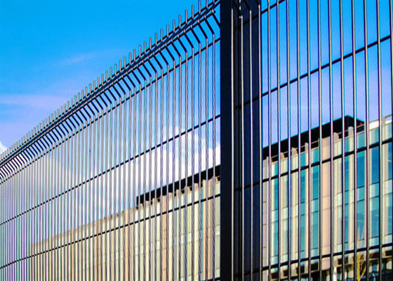 Clear Vu 358 Welded Mesh Security Fencing Green Coated / Galvanized 1.2*2.5m