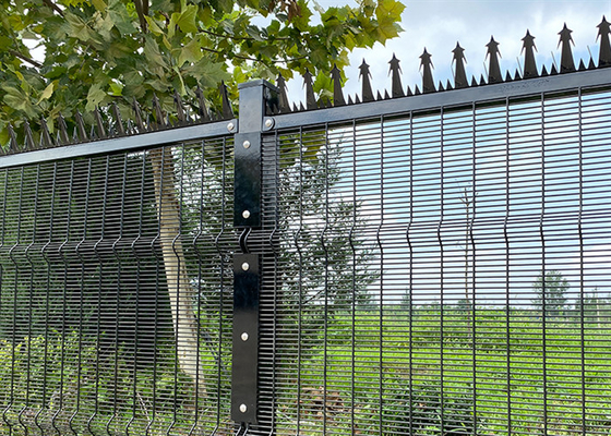 4.0mm 358 Wire Mesh Fence Galvanized Clear View Anti / Cut 60*60*3.0mm Square Post