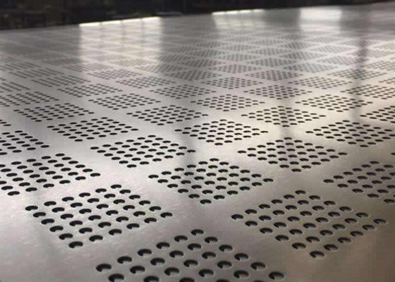Decorative 1.22*2.44m Perforated Metal Mesh Round / Square Hole 3.0mm