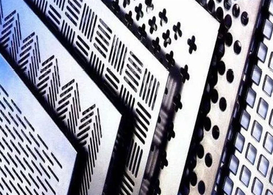 Stainless Steel Mid Steel Perforated Metal Panels Decorative 2.0mm Thick 5.0mm Hole