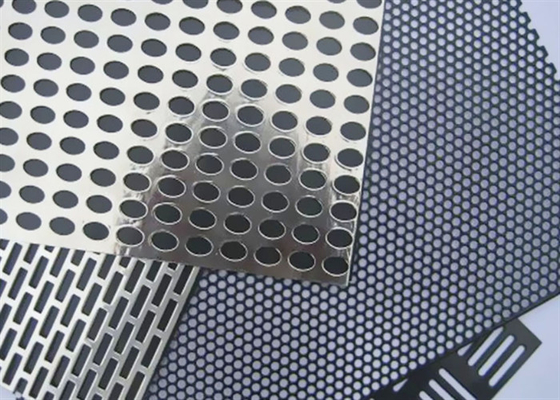 Punched Metal 2mm Perforated Wire Mesh Square / Hexagonal Hole Speaker Grills 4x8