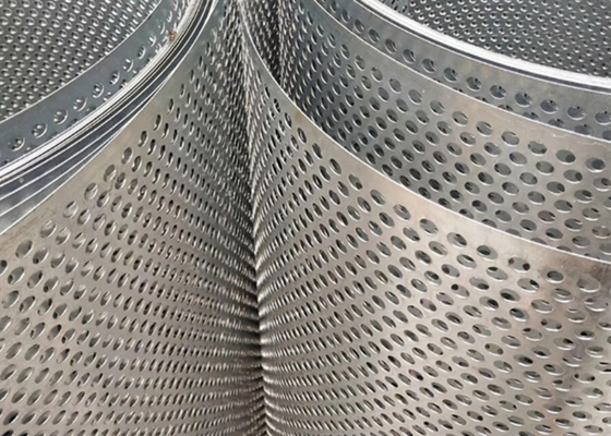 Galvanized / Black 1mm Thin Perforated Wire Mesh Metal Sheet Round / Rectangular Hole
