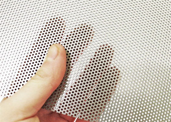 Galvanized / Black 1mm Thin Perforated Wire Mesh Metal Sheet Round / Rectangular Hole