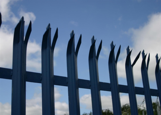 PVC Coated Mid Steel Metal Palisade Fencing W Pale 65mm  High Rigidity