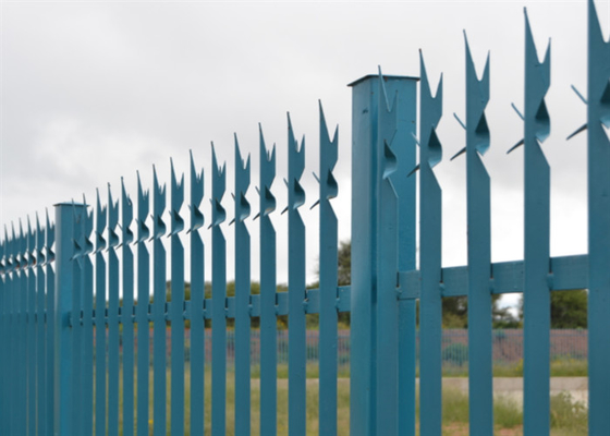 PVC Coated Metal Triple Spike Garden Palisade Fencing 1-6m Height W Pale 65mm