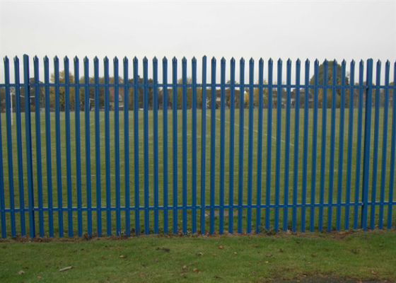 50mmx50mm Low Carbon Steel Palisade Fencing W Type Security For Residential