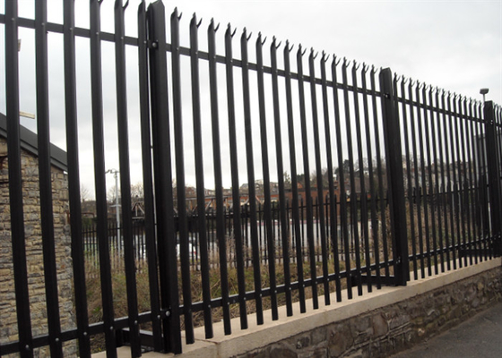 W Pale 70mm 3.0mm Galvanised Palisade Fencing Hot Dip For Residential