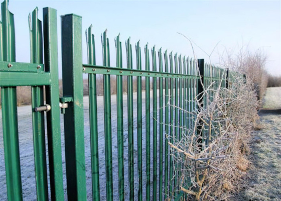 Hot Dip Galvanized W Type Euro Security Palisade Fencing Highway Protection