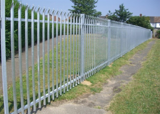 W Pale Hot Dip Galvanized Steel Palisade Fencing 1.8m Height 2.75m Width