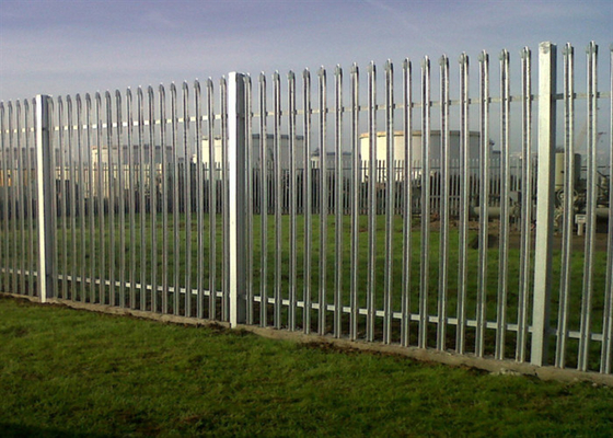 Pvc Coated Steel Palisade Fencing W Type Pale Euro 6 X 8 Feet For Schools