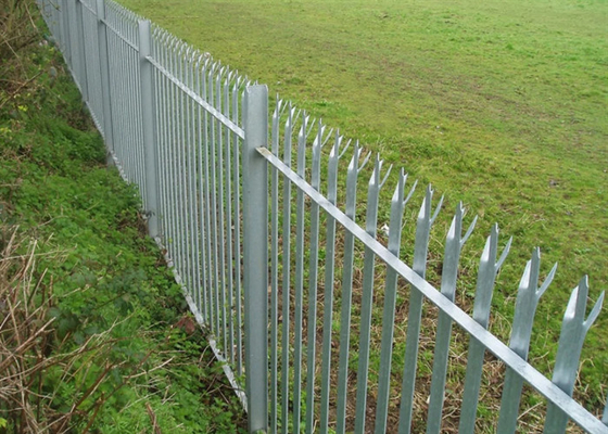 Euro Pvc Coated 1.8*2.75m Steel Palisade Fence W Pale For Garden