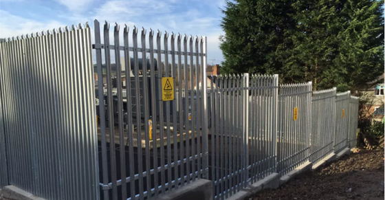 Security Galvanized W / D Pale Steel Palisade Fencing 1.8m Height 2.75m Width