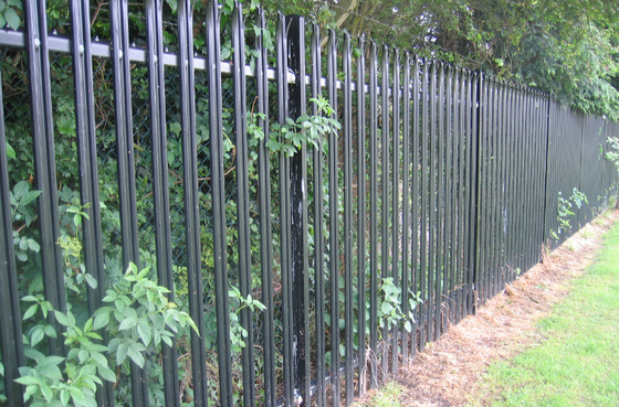 Tubular Security Palisade Fencing Electric Welded Steel Flat Bar For Railway Line