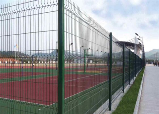 Residential Square Post 3D Triangle Fence Panel For 1.8*2.0m Green PVC Coated