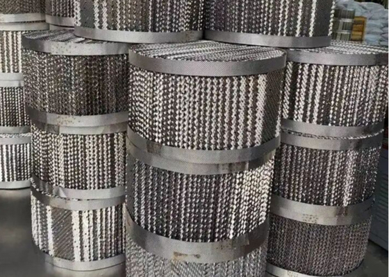 Mass Transfer Efficiency Metal Structured Packing Surface Area 250 M2/M3 In Distillation