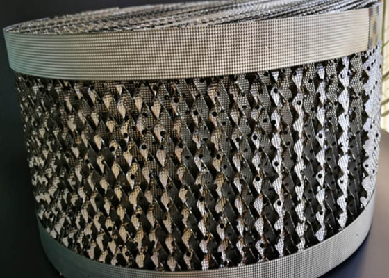 Mass Transfer Efficiency Metal Structured Packing Surface Area 250 M2/M3 In Distillation