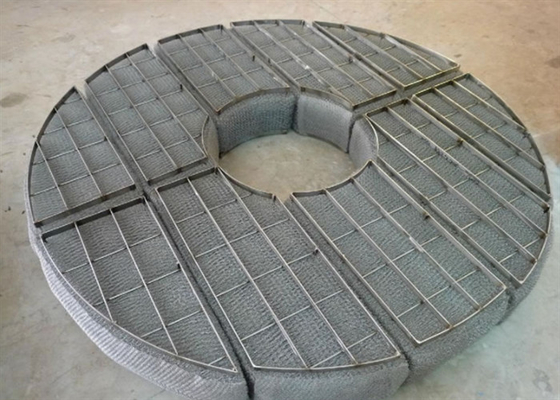 Knitted Wire Mesh Demister Filter Rating 99.9% Performance Stainless Steel