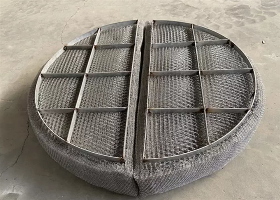 Knitted Wire Mesh Demister Filter Rating 99.9% Performance Stainless Steel