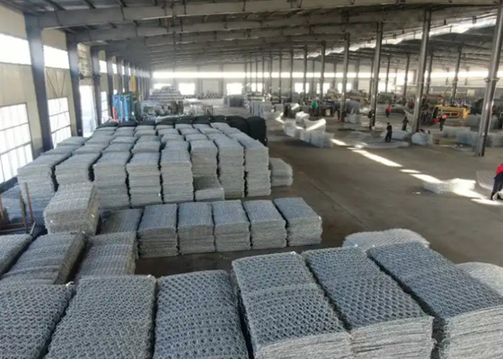 80x100mm Pvc Coated Gabion Wire Mesh In Flood Control Retaining Wall