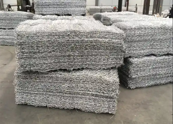 Square Hole Pvc Coated Gabion Box Zinc Coated 220-270g