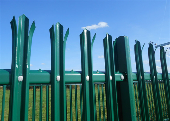 PVC Coated Security Palisade Fence W Pale 2.1*2.4m For Residential