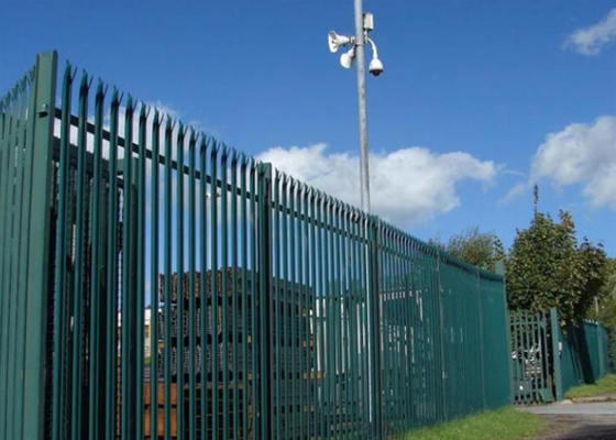 Powder Coated Euro Steel Palisade Fence For Factory