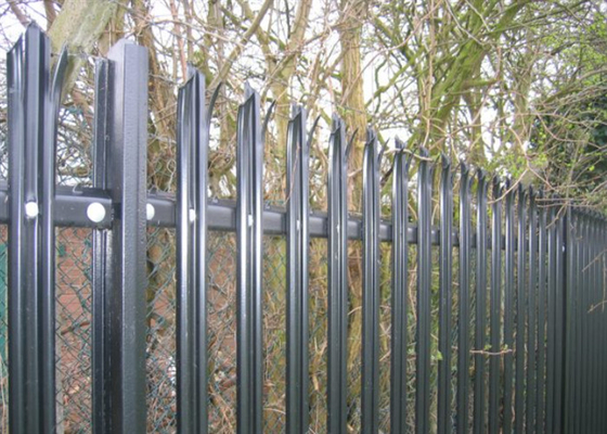 Galvanized Angle Bar Steel Palisade Fence For Security D Pale