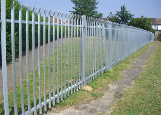 Galvanized Angle Bar Steel Palisade Fence For Security D Pale