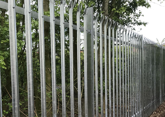 2.4m Galvanized PVC Coated Green Tubular Steel Fencing Palisade 65*2.5mm
