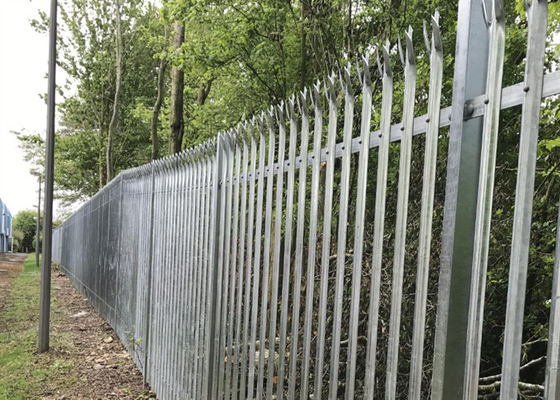2.4m Galvanized PVC Coated Green Tubular Steel Fencing Palisade 65*2.5mm
