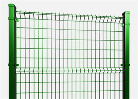 PVC Coated Green 3D Curved Welded Wire Mesh Garden Fence For Playground