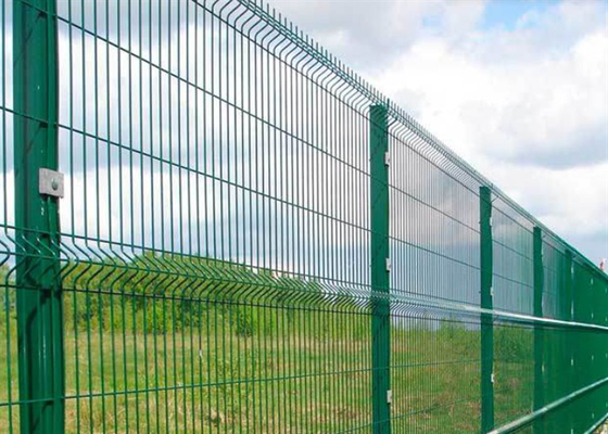 Powder Coated 3D Fence Panel Triangle Bending Fence For Construction Site