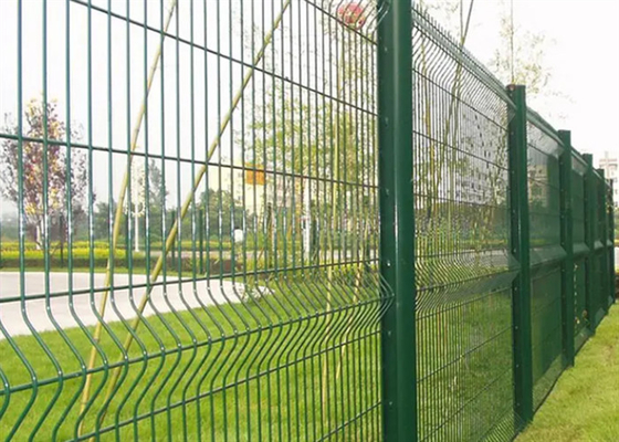 Powder Coated 3D Fence Panel Triangle Bending Fence For Construction Site