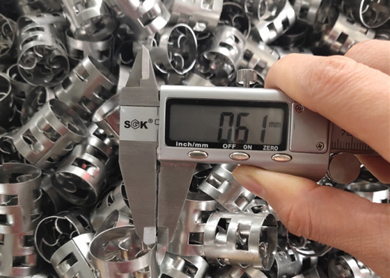 SS316 Metal Pall Packing For Absorption Columns 25*25*0.6mm