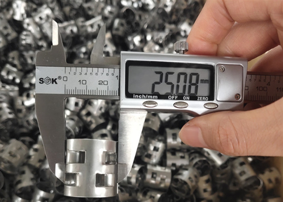 SS316 Metal Pall Packing For Absorption Columns 25*25*0.6mm