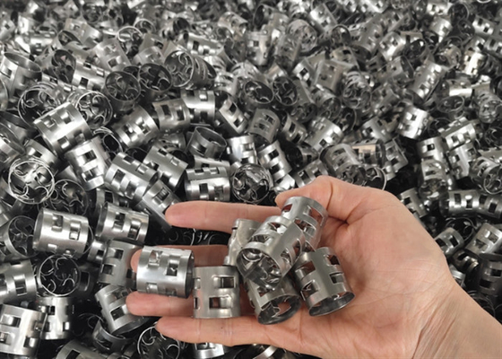 SS304 Tower Packing For Absorption Columns Pall Ring 25*25*0.3mm