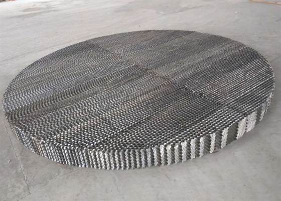 Surface Area 250x Structure Packing Metal Tower Packing For Chemical Purity