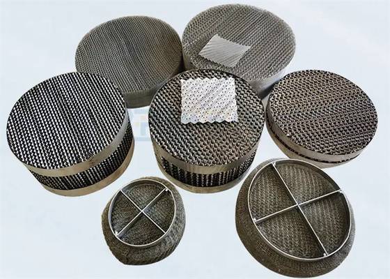 Surface Area 250x Structure Packing Metal Tower Packing For Chemical Purity