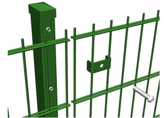 Hot Dipped Galvanized Double Loop Wire Fencing For Gardens 55*100mm Mesh Hole