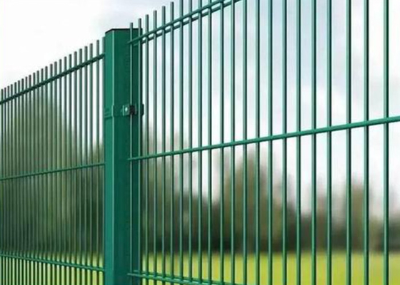 Powder Coated Green Color Double Rod Mat Fences For Garden 1.8*3m