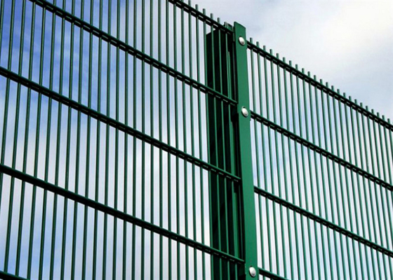 Galvanized / PVC Coated Black Color Double Loop Wire Fence For Protection