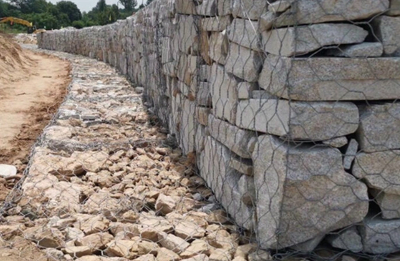 Low Carbon Steel HDG Gabion Baskets 100*120mm For Boudary Line