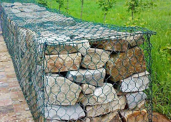 Hexagonal Gabion Wire Mesh  For Bridge Protection 1*2*0.5m 80*100mm