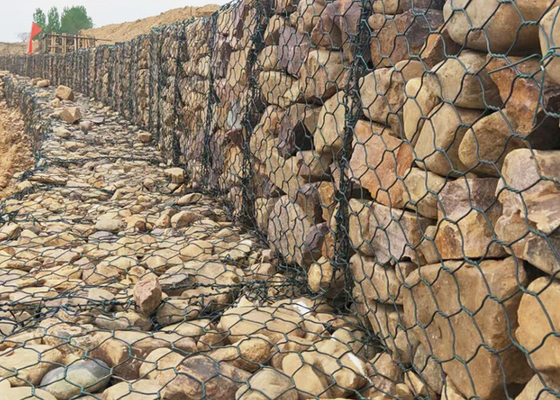 Gavanized Gabion Stone Cages For Preventing Of Rock Breaking 2*1*1m