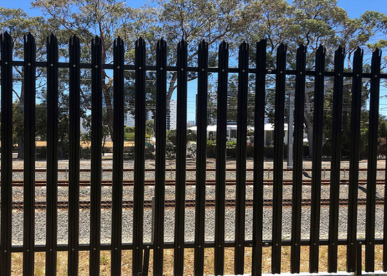 High Security Steel Palisade Fencing Anti Climb Durable Perimeter Protection