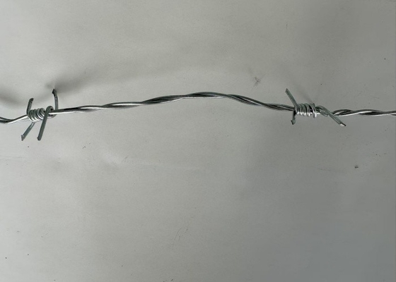 High Carbon Steel Barbed Wire Rustproof Long Term Perimeter Protection