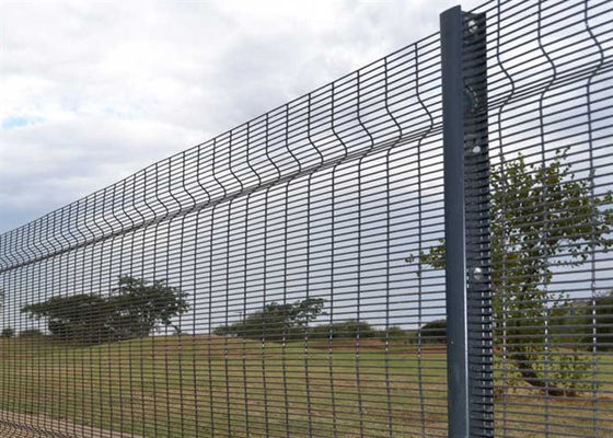 Green Powder Coated 358 Anti Climbing Fencing For Factory 4.0mm*76.2*12.7mm